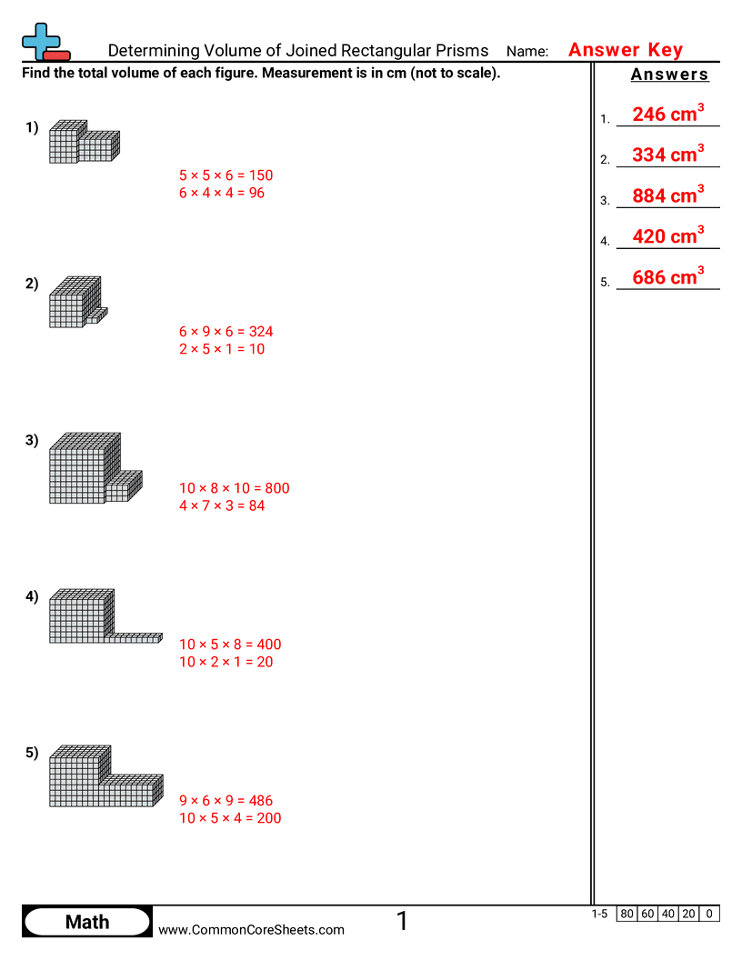 Volume Worksheets - determining-volume-of-joined-rectangular-prisms worksheet