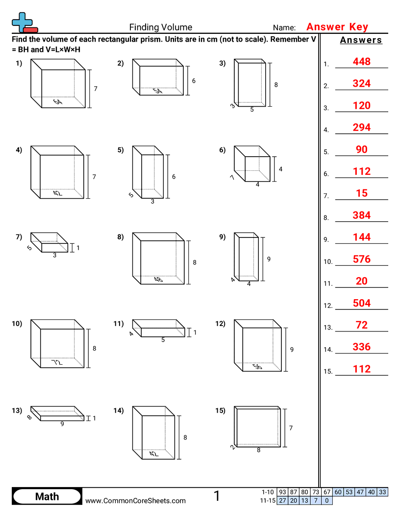 Volume Worksheets - finding-volume-transparent worksheet