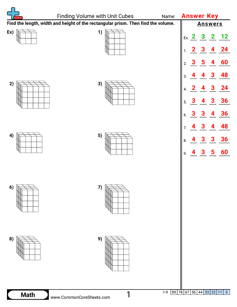 Volume Worksheets - finding-volume-with-unit-cubes worksheet