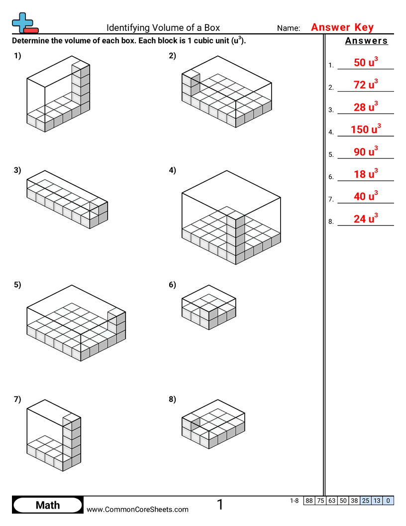Volume Worksheets - identifying-volume-of-a-box worksheet