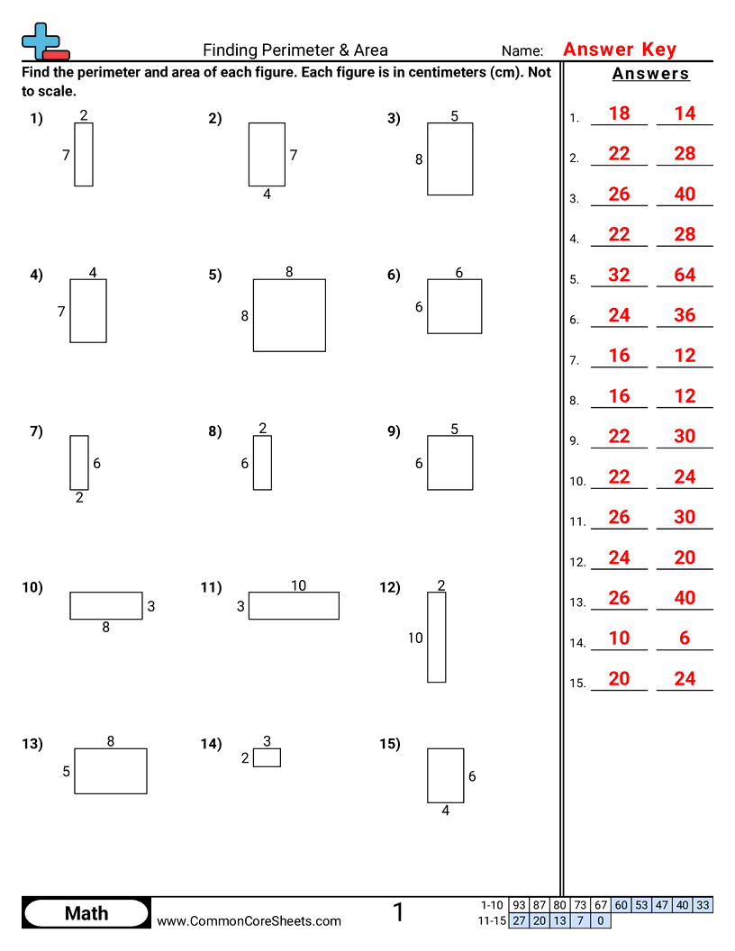 Area & Perimeter Worksheets - quadrilaterals-area-and-perimeter worksheet