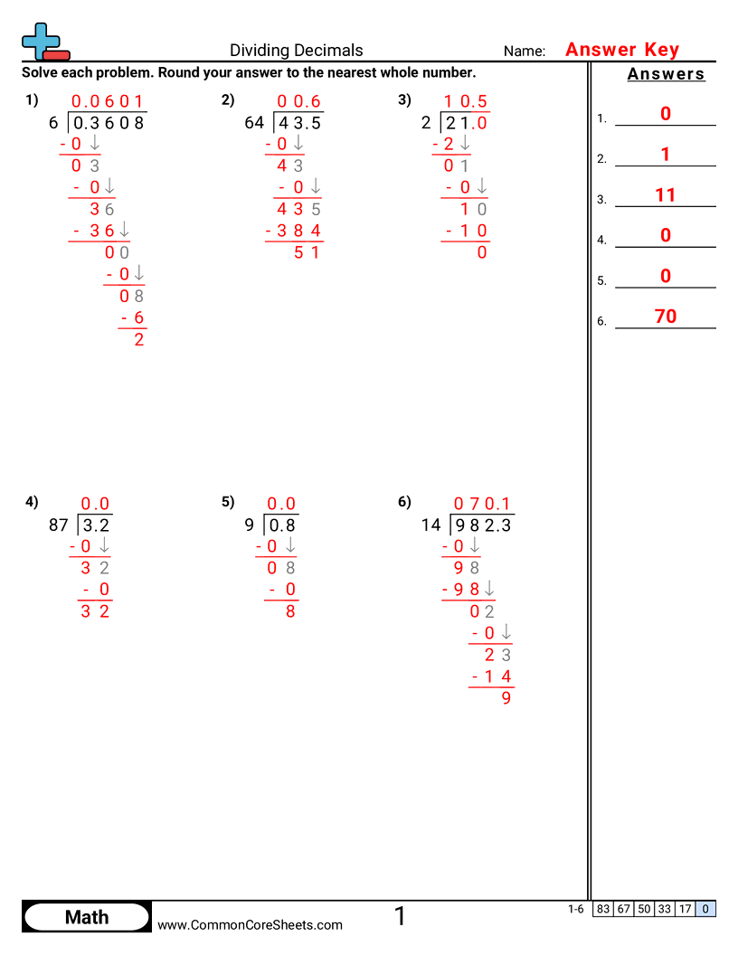 Decimal Worksheets - dividing-decimals-in-dividend-and-divisor worksheet