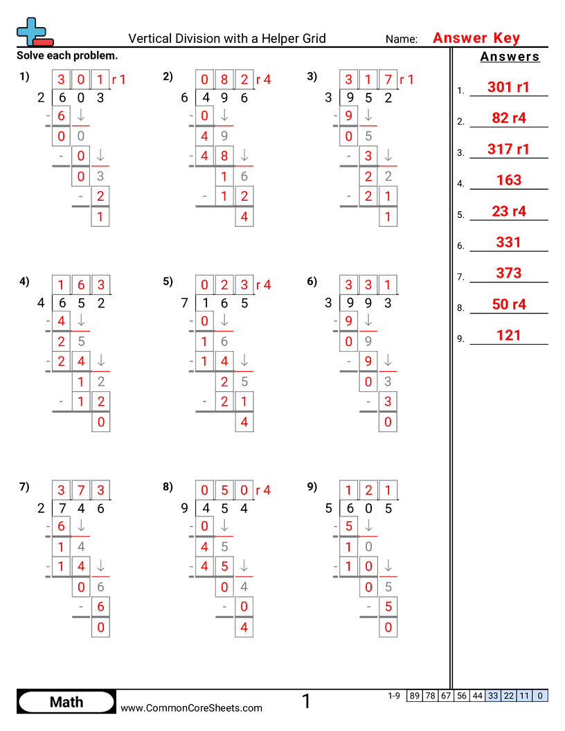 Division Worksheets - 4-2-w-remainder worksheet
