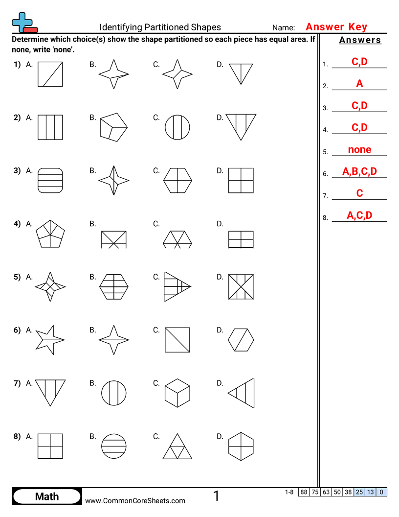 3g2 Worksheets - identifying-partitioned-shapes worksheet