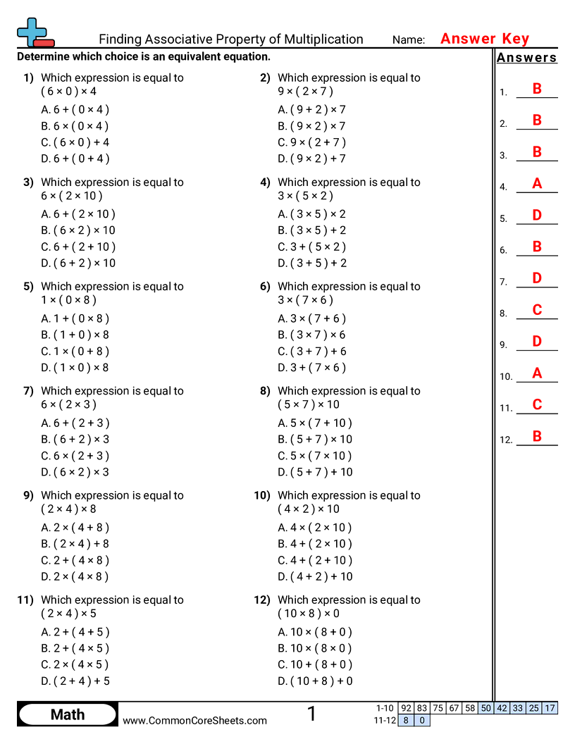 3oa5 Worksheets - finding-associative-property-of-multiplication worksheet