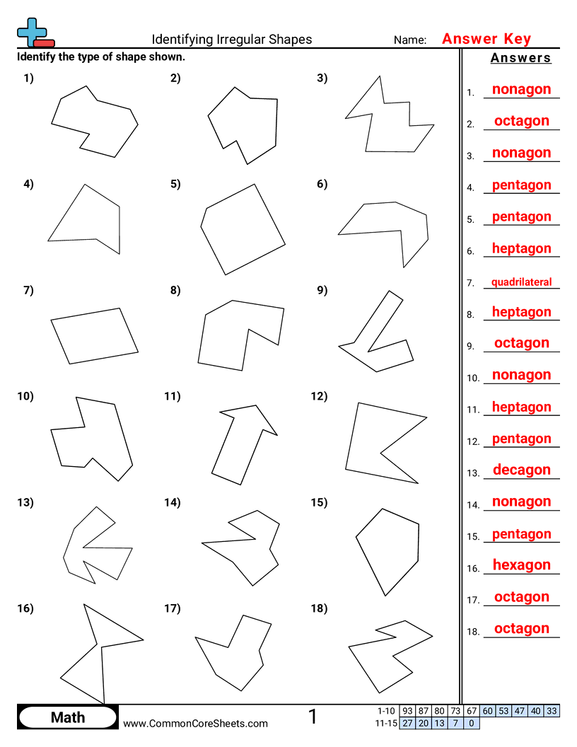 Shapes Worksheets - irregular-shapes-4-5-6-7-8-9-10-sides worksheet