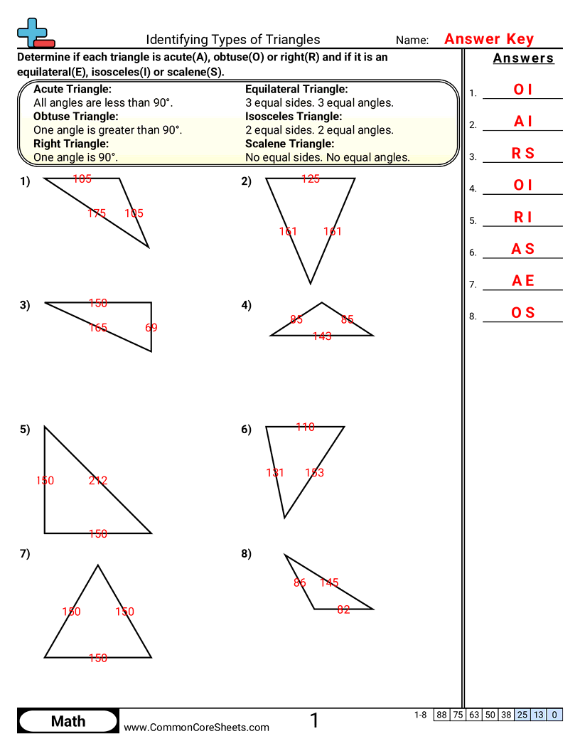 Shapes Worksheets - identifying-types-of-triangles worksheet