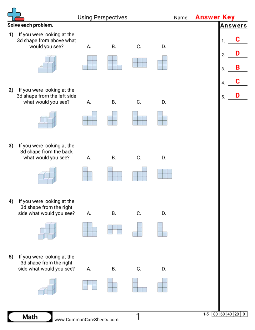 Shapes Worksheets - using-perspectives worksheet